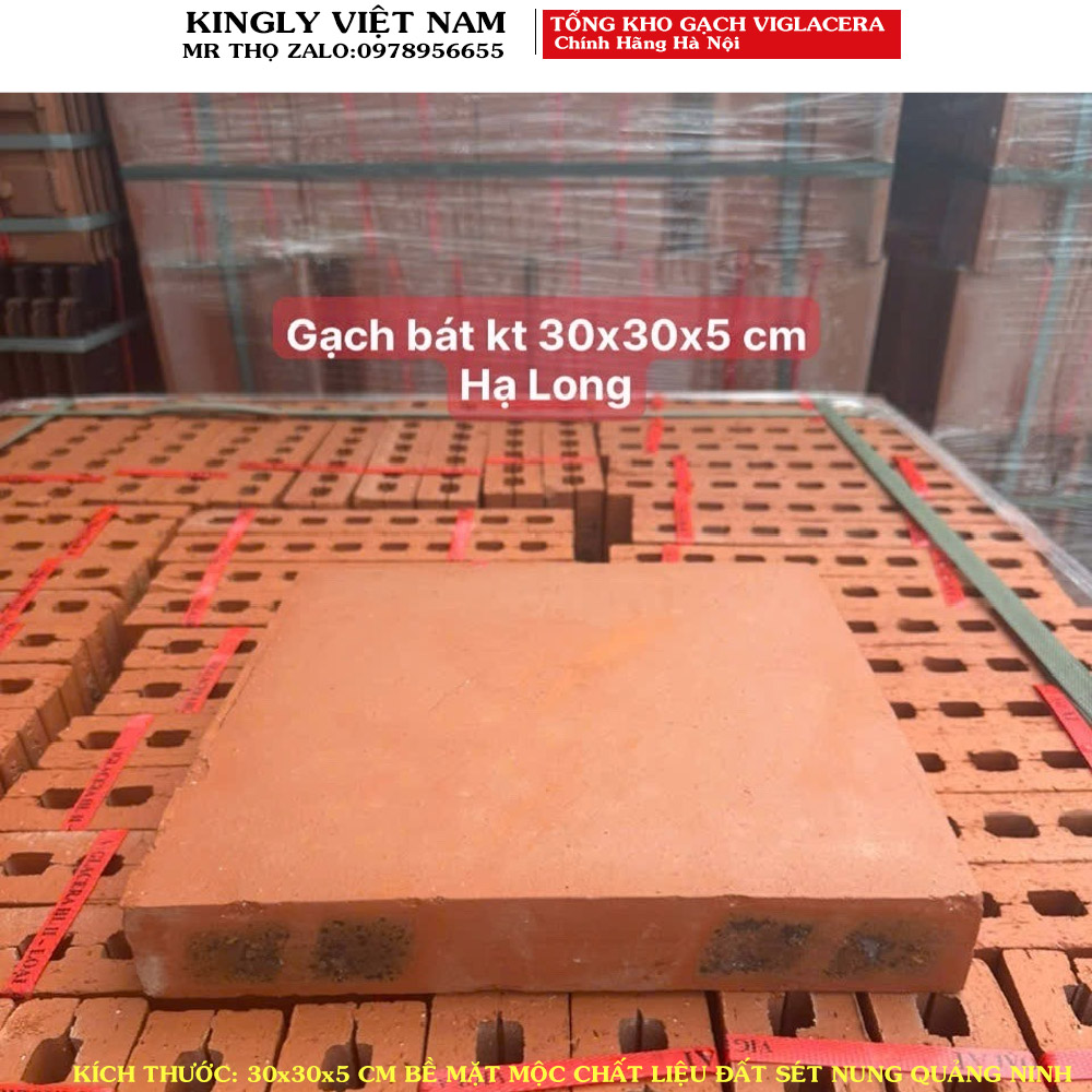 Gạch Bát lát sân 30x30x5cm Viglacera Hạ Long A1